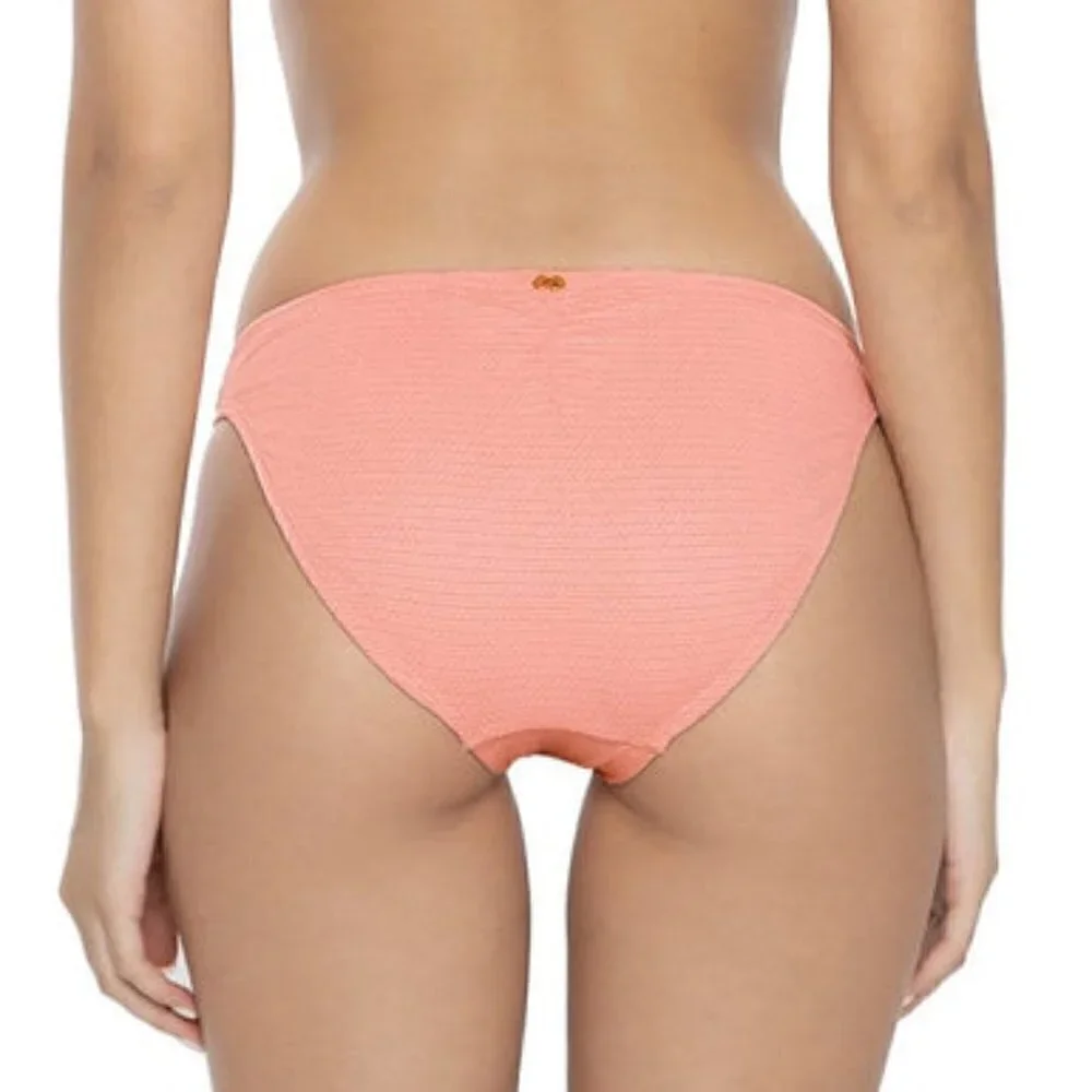 New Pilyq Coral Coast Basic Ruched Full Bottoms Size Small
